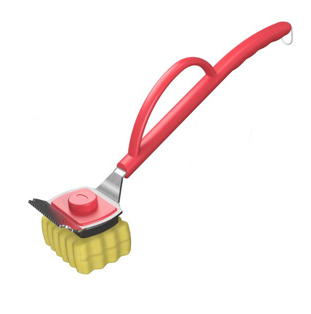 BS505.0016.4 High-Temperature Resistant Stainless Steel Fireproof Sponge BBQ Brush